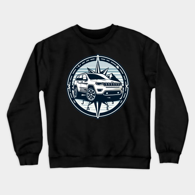 Jeep Compass Crewneck Sweatshirt by Vehicles-Art